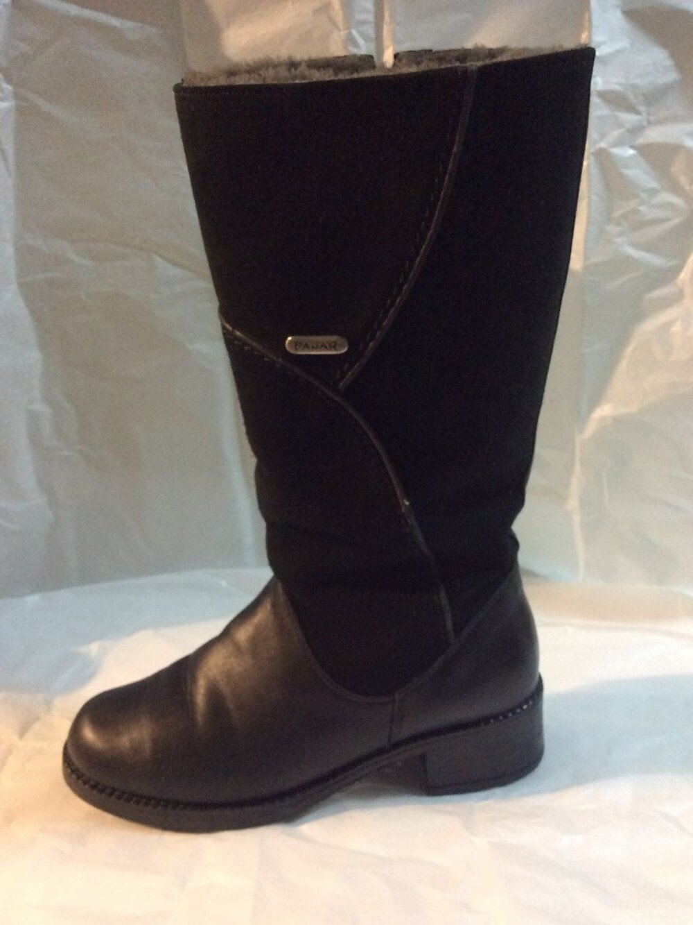 Pajar Leather Suede Shearling Knee High Boots Size 8